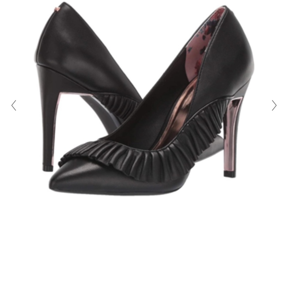 Black Ted Baker ruffled heels